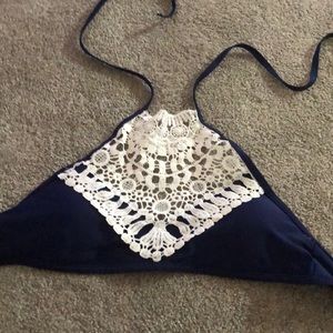 Lace Blue bikini top